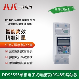 AA一珠电气 智能电表 DDS5556单相电子式电能表（RS485款2P导轨）