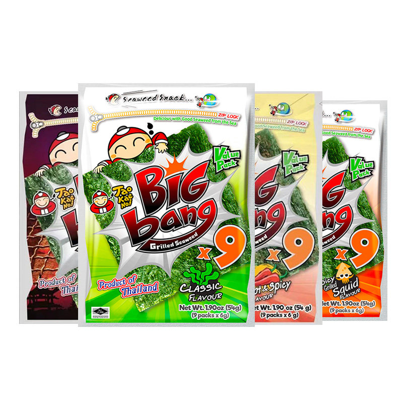 泰国进口老板仔大片烤海苔50g/袋装小老板即食拌饭寿司紫菜零食品