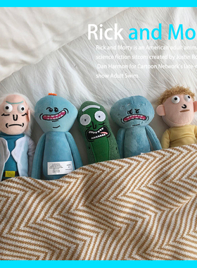 瑞克与莫蒂公仔Rick and Morty稀奇古怪的玩偶毛绒玩具周边可爱萌
