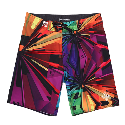 达克男子健美齐膝炫彩沙滩短裤