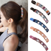 新款 小号香蕉夹竖夹马尾夹串珠大号banana夹发量少防滑扭夹女发夹