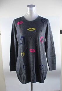 2023秋冬新款正品开开羊毛衫女装F6368中长款圆领毛衣清仓特价