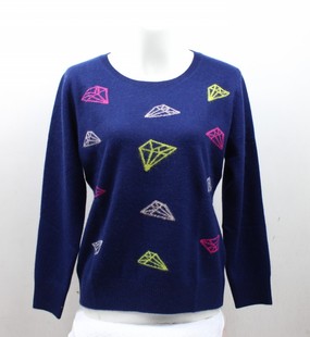 宽松毛衣特价 2024秋冬新款 F8170圆领貂绒兔绒时尚 女装 开开羊毛衫