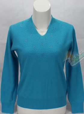 正品开开羊毛衫2024秋冬新款女装F8076本命年大红色毛衣清仓特价