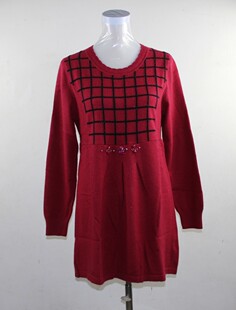 2023秋冬新款正品上海开开羊毛衫女装F86197中长款毛衣清仓特价