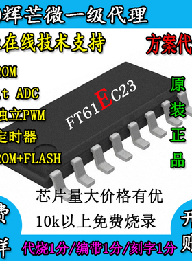 辉进口芒微FT61FC33A内置12bitA无品牌PWMEEPROM国产芯片3krom