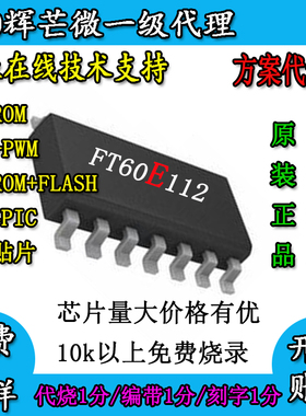 辉进口芒微FT60E112FT60E112A原FT60F112升级版和直接烧录PWMLVD