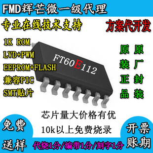 辉进口芒微FT60E112FT60E112A原FT60F112升级版和直接烧录PWMLVD