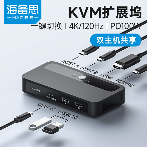 海备思KVM切换器+Typec扩展坞