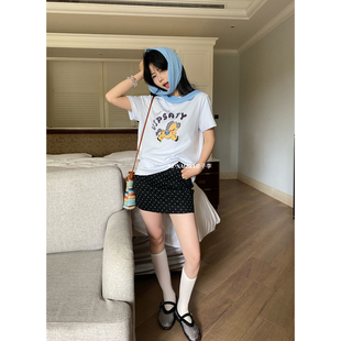 潮流品尚奈子-26年早春韩版休闲卡通百搭短袖T恤26007