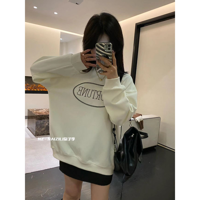 【奈子】简约风字母印花套头卫衣  5161#