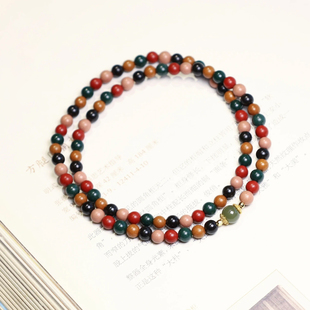 五方养身三圈合香珠天然中草药古法非遗自制疏肝解草搓手链