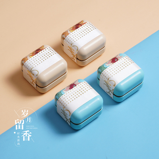 包装 红茶绿茶通用铁罐装 盒茶叶礼盒定制 小号迷你茶叶罐50g装 新款