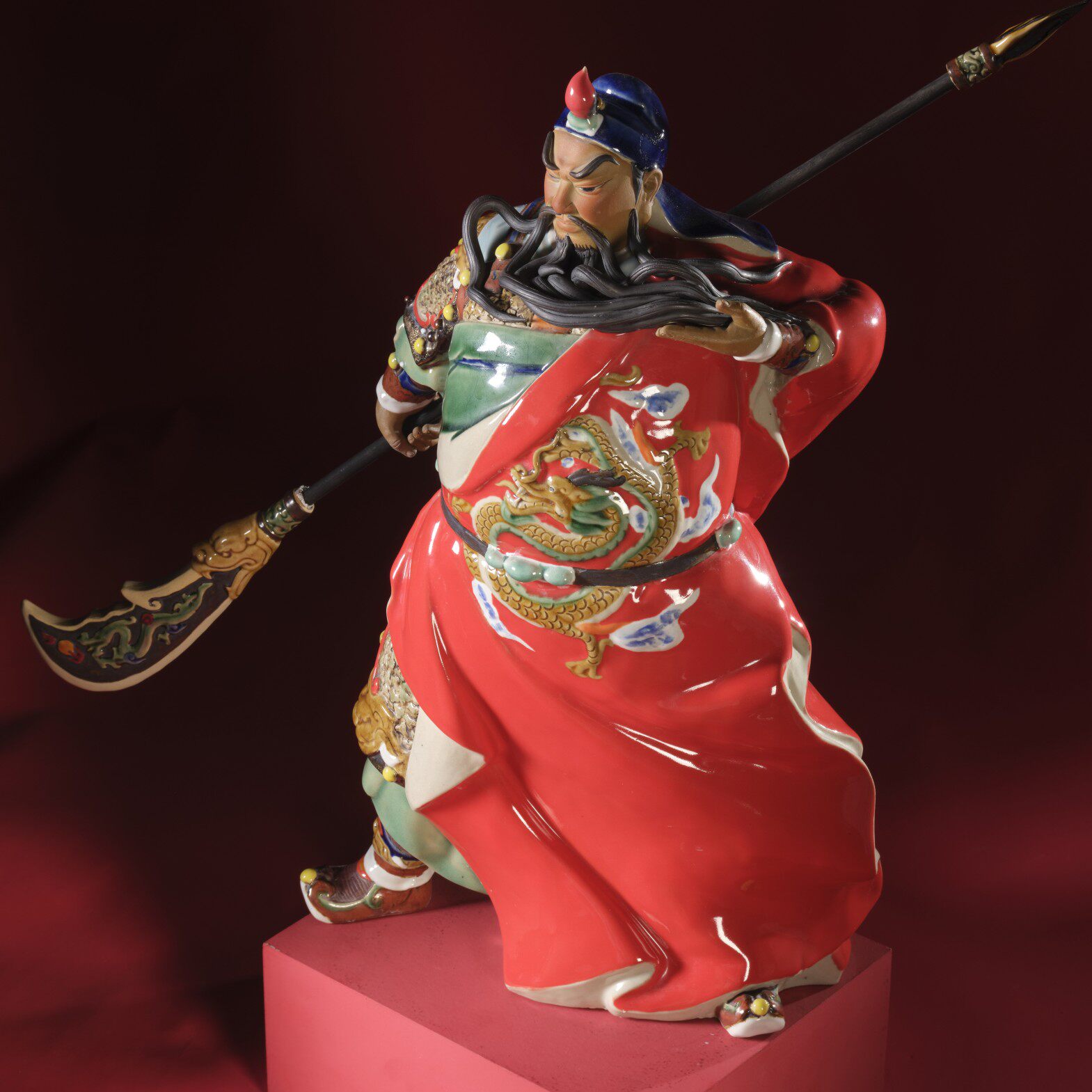 关公神像供奉石湾公仔陶瓷武财神关二爷关羽关帝佛像办公室摆件