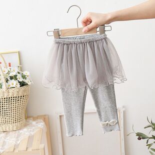 春秋1-3岁女宝宝打底裤纯棉裤子春装新款2女童洋气公主裙儿童裤裙