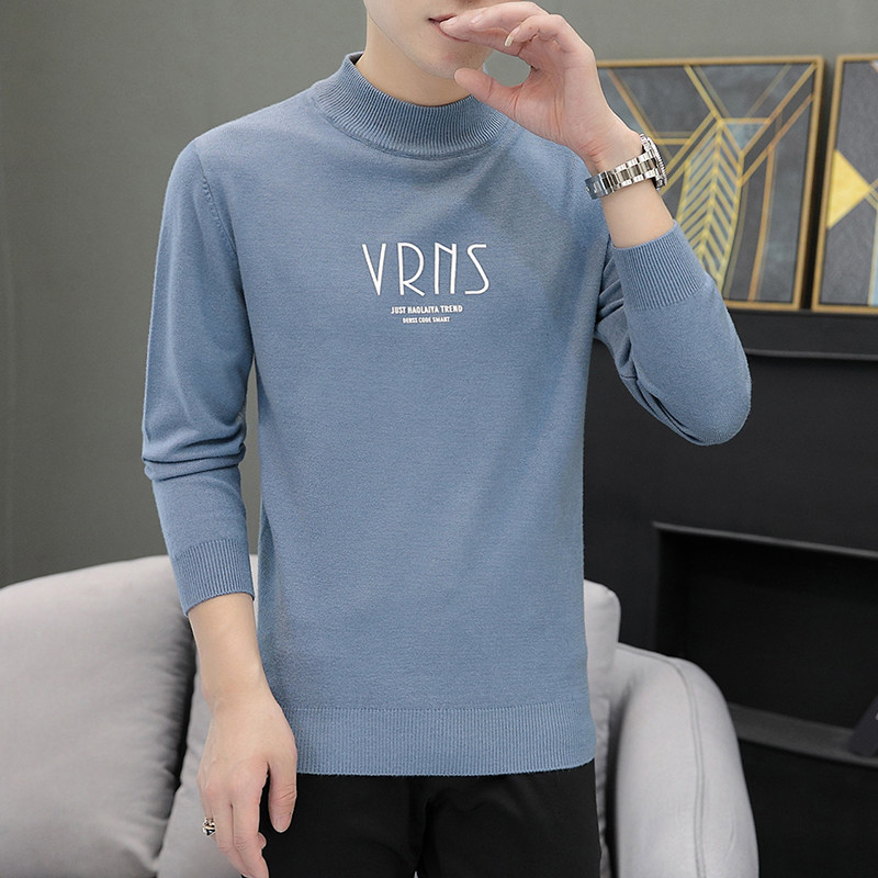 毛衣男秋季新款男士套头大码半高领针织衫XZ313B-1CP1751-P35,男装针织衫/毛衣,星座310B-3