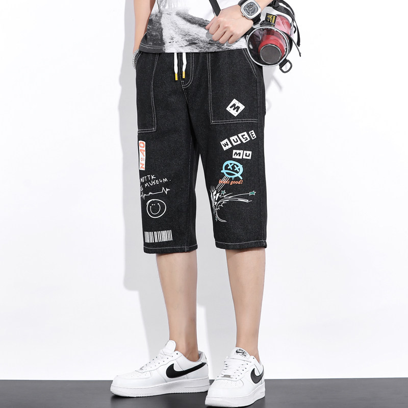 2022夏季新款男士时尚休闲牛仔裤七分裤XZ313B-1-NZ810,男装牛仔裤,星座310B-3
