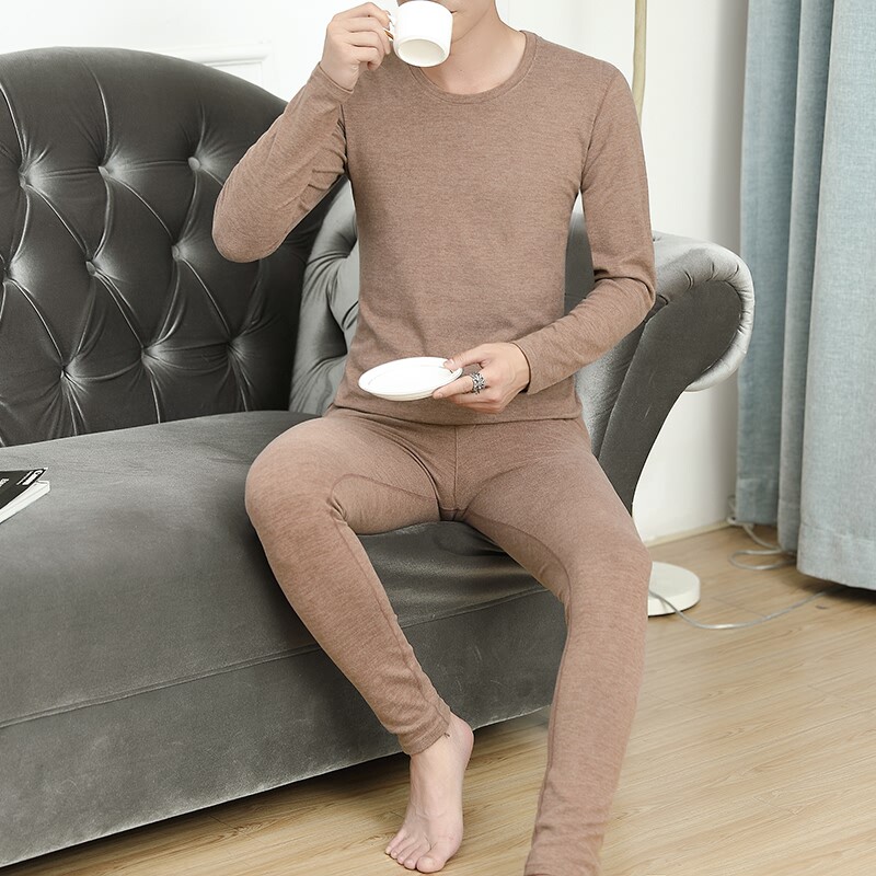 秋冬主推男士休闲精品竖条纹双面绒保暖套装XZ313B-1-T758-P55,男装休闲套装,星座310B-3