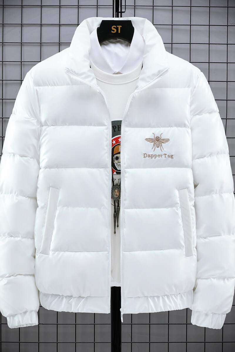 冬季立领加厚亮面刺绣棉衣男修身时尚棉服外套XZ313B-1-MY14P85,男装棉衣,星座310B-3