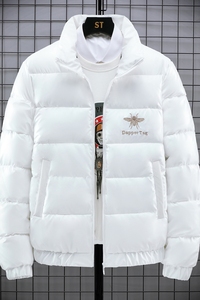 冬季立领加厚亮面刺绣棉衣男修身时尚棉服外套XZ313B-1-MY14 P85图片