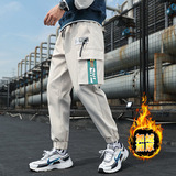 秋冬新款男士加绒加厚潮流时尚工装休闲裤XZ313B-1-KL01-P45，男装休闲裤，星座310B-3