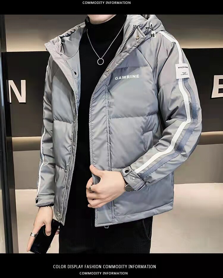 店主风羽绒服冬季加厚男士白鸭绒连帽羽绒外套XZ313B-1-2180-P155,男装棉衣,星座310B-3