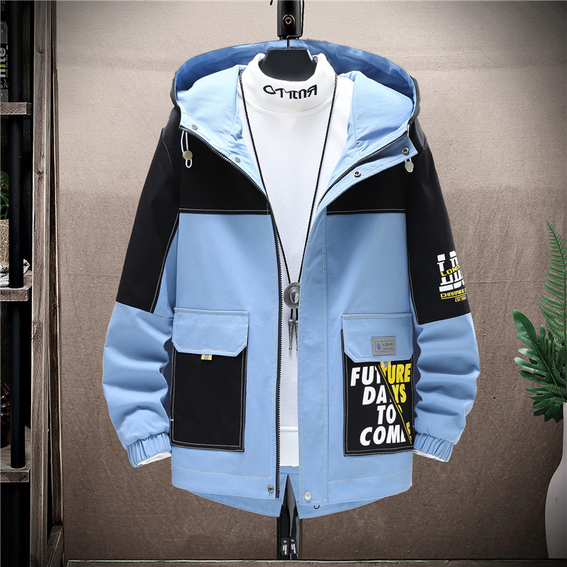 挂拍夹克男春季潮流ins男士时尚连帽工装外套XZ313B-1-J,男装夹克,星座310B-3