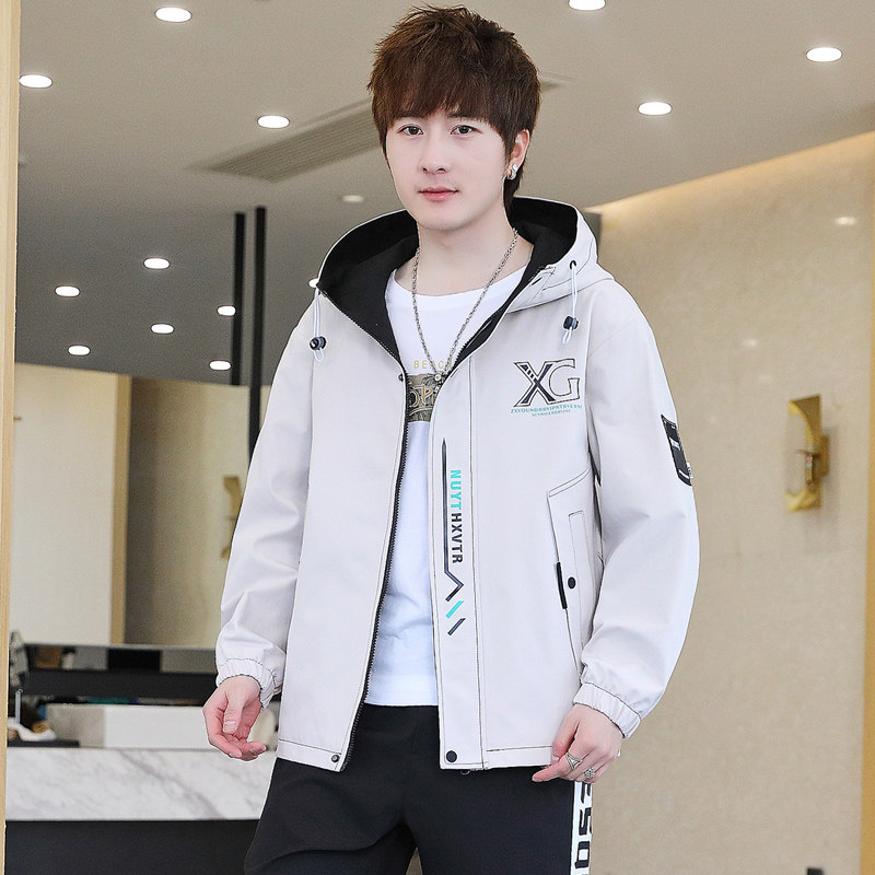 2022男士春季潮流ins男士时尚连帽夹克外套XZ313B-1-JK2202-P65,男装夹克,星座310B-3