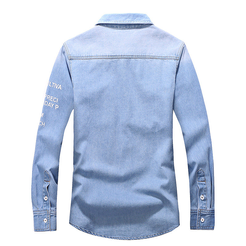 春季新款男士高品质牛仔时尚休闲长袖衬衣XZ313B-1-CY911,男装衬衫,星座310B-3