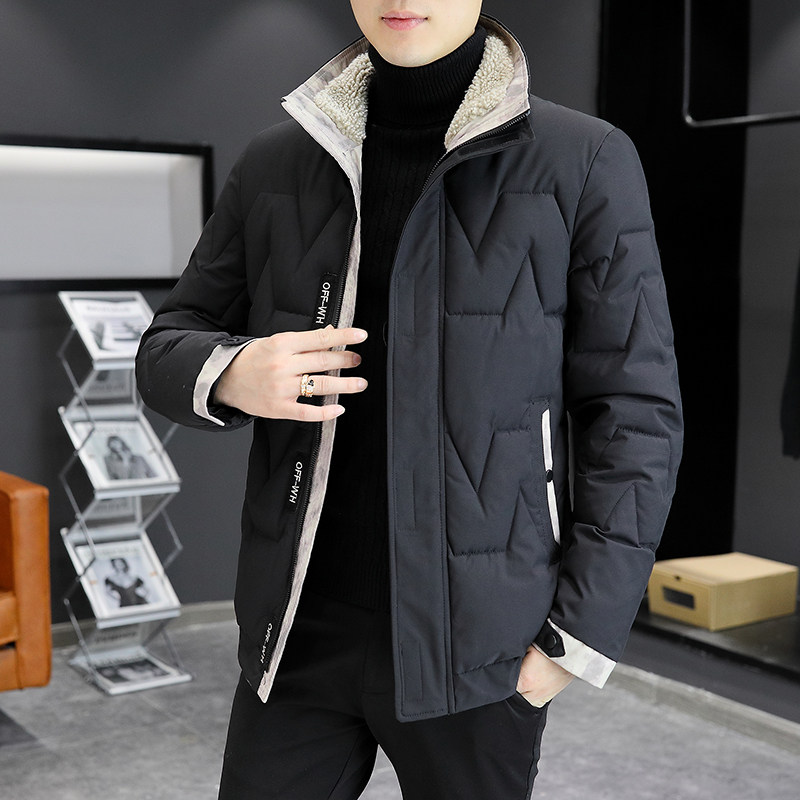 MY8608-P100羊羔绒保暖高领棉服冬季青年休闲羽绒棉外套棉衣，男装棉衣，星座310B-3