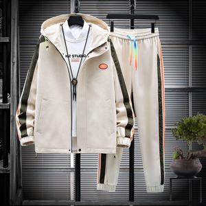 新型面料青年连帽夹克外套休闲运动套装XZ313B-1-TA188,男装休闲套装,星座310B-3