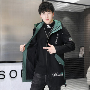 主推新款男士中长款风衣连帽时尚休闲夹克外套XZ313B-1-JK16- P60图片