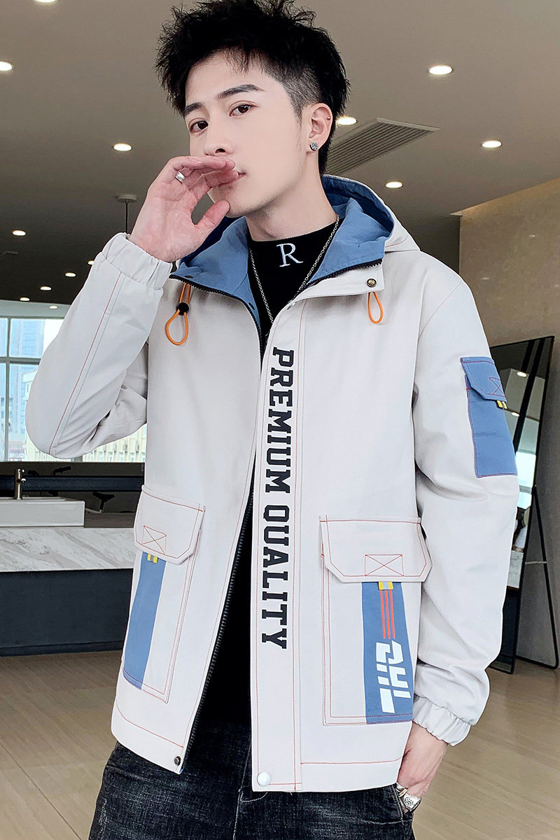秋冬季派克服男士加绒加厚时尚连帽夹克外套XZ313B-1-R1202-P70,男装夹克,星座310B-3