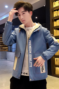 夹克男秋冬季新款男士加绒加厚时尚连帽外套XZ313B-1-R1202-P70图片