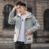 JXZ313B-春季新款潮流ins男士时尚连帽工装夹克外套，男装夹克，星座310B-3