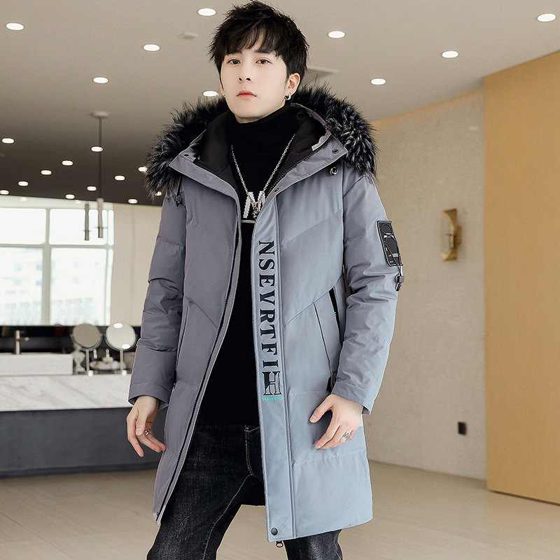 MY1668-P130冬季棉衣男潮流大毛领连帽加厚中长款棉服XZ313B-1,男装棉衣,星座310B-3