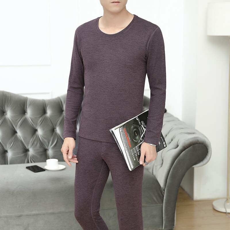 秋冬新款男士休闲精品竖条纹双面绒保暖套装XZ313B-1-T758-P55,男装休闲套装,星座310B-3