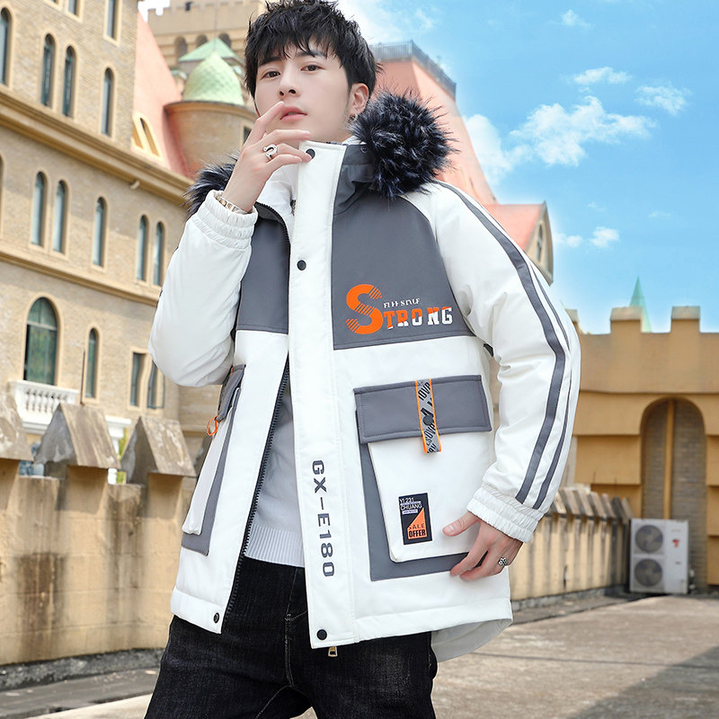 MY1918-P120主推冬季大毛领派克服棉衣男大口袋印花棉服XZ313B-1,男装棉衣,星座310B-3