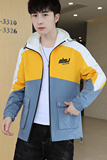 夹克男秋季潮流ins男士连帽休闲时尚夹克外套XZ313B-1-JK709-P50，男装夹克，星座310B-3