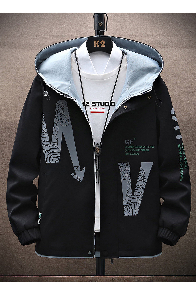 挂拍夹克男春季新款潮流ins男士连帽外套XZ313B-1-J,男装夹克,星座310B-3
