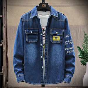 春季新款男士高品质牛仔时尚休闲长袖衬衣XZ313B-1-CY911图片