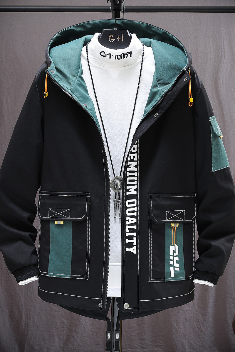 挂拍夹克男秋季新款潮流ins男士连帽外套XZ313B-1-JK1202-P60,男装夹克,星座310B-3
