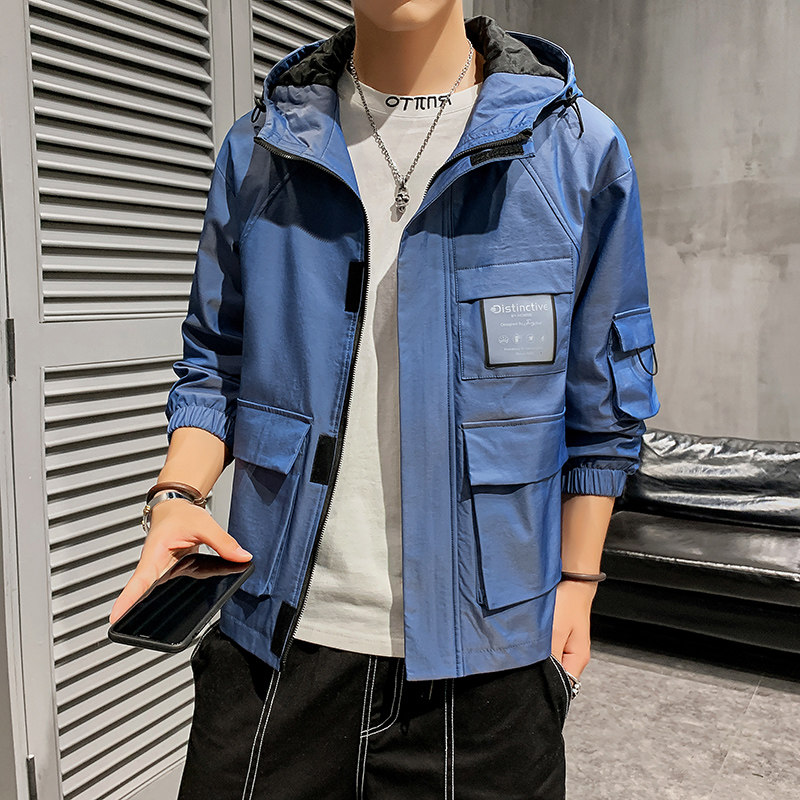 秋季新款男士时尚变色连帽工装夹克外套XZ313B-1-JK788-P73图片