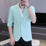 春夏新款西装男士时尚纯色百搭中袖小西服外套XZ313B-1-XF813-P70，男装西服，星座310B-3
