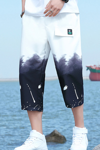 主推短裤男士夏季渐变色潮流时尚休闲七分裤XZ313B-1图片