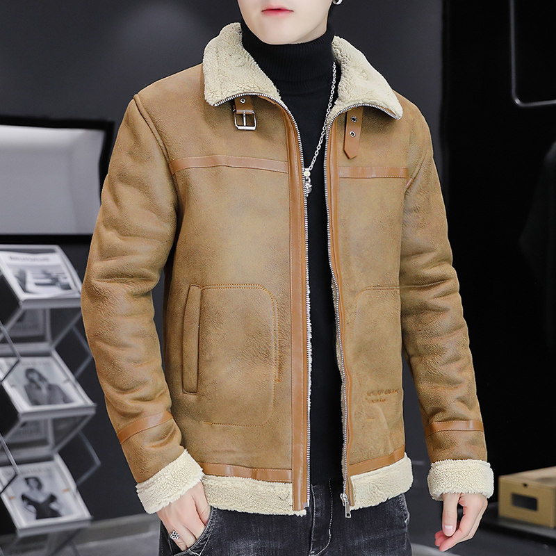 主推新款加绒加厚皮衣型男帅气机车服外套XZ313B-1-PY2933-P130,男装皮衣,星座310B-3