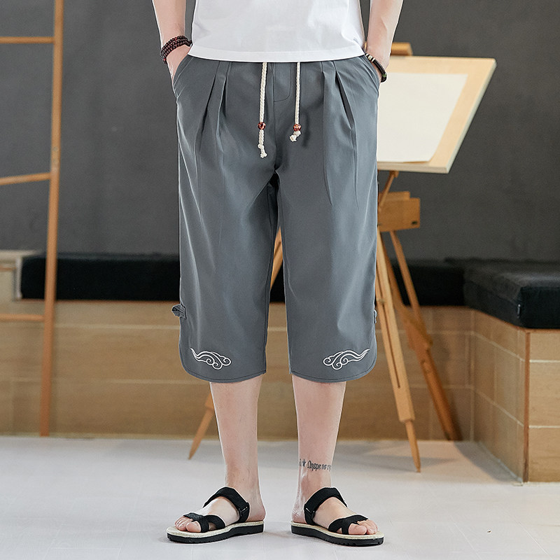 主推夏季新款休闲裤男士风七分裤XZ313B-1-DK6090-P28,男装休闲裤,星座310B-3