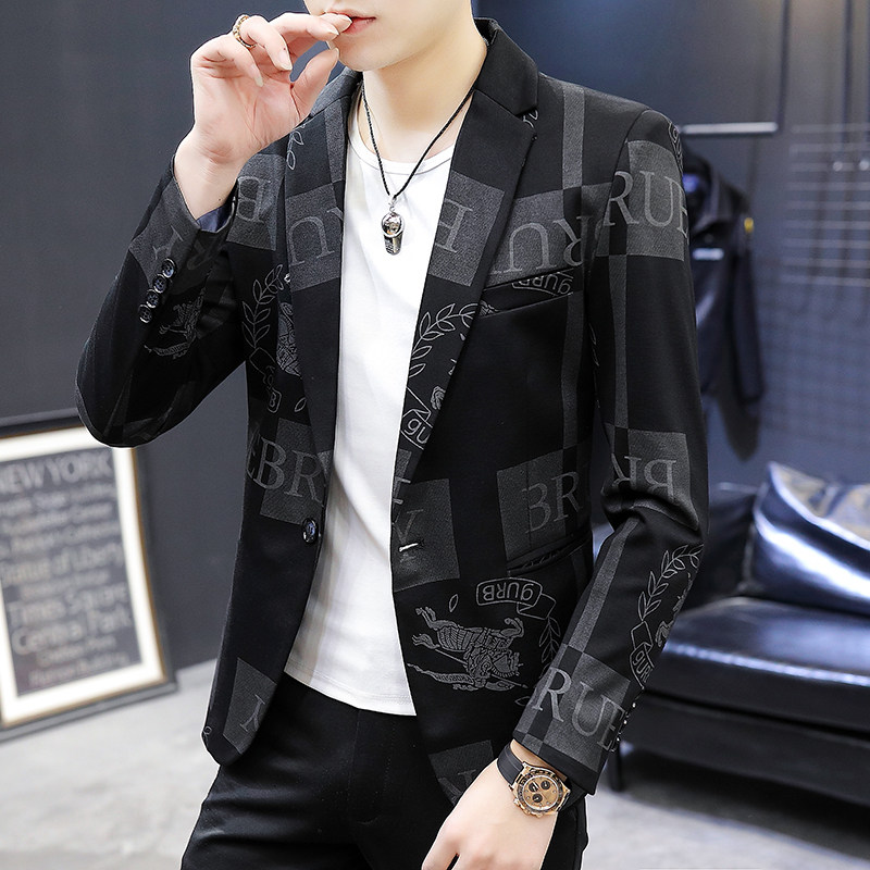 2021秋季新款男士时尚修身小西服外套XZ313B-1-XF8810-P90,男装西服,星座310B-3