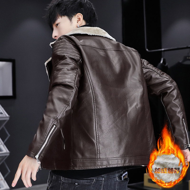 2021秋冬新款加绒皮衣型男机车服皮夹克外套XZ313B-1-PY217-P120,男装皮衣,星座310B-3