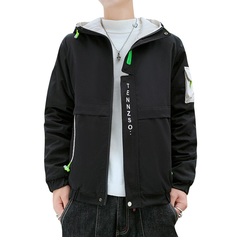 春季新款潮流男士宽松时尚连帽工装夹克外套XZ313B-1J,男装夹克,星座310B-3
